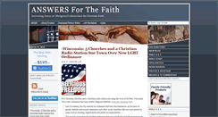 Desktop Screenshot of answersforthefaith.com