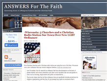 Tablet Screenshot of answersforthefaith.com